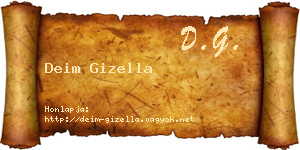 Deim Gizella névjegykártya