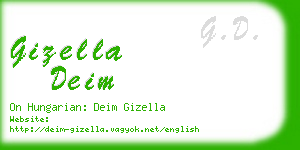 gizella deim business card